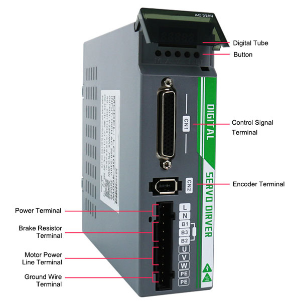 400W AC servo motor kit drive interface