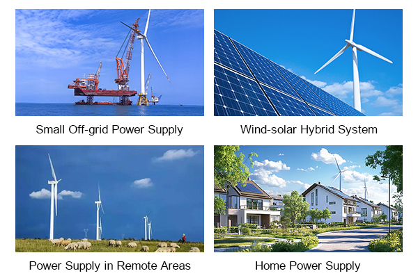 Application of 5000w horizontal axis wind turbine