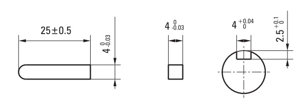 60W ac gear motor keyway dimension