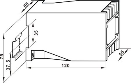 Dimension of 1 phase AC voltage power transducer