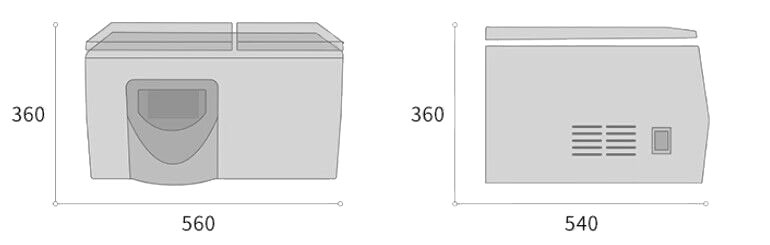 Refrigerated centrifuge dimension
