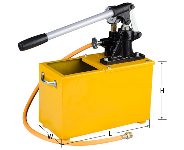 Manual pressure test pump dimension 40 MPa