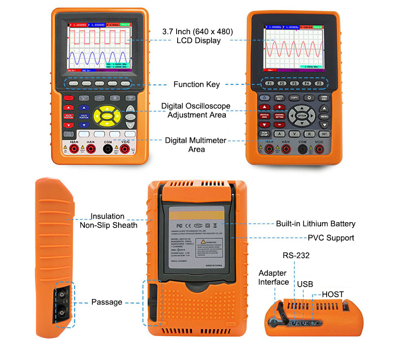 60 MHz Handheld Oscilloscope Details