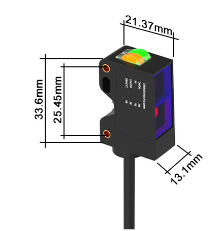 Infrared photoelectric sensor size