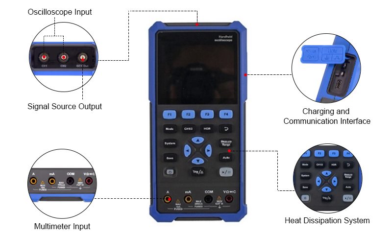 100 MHz Handheld Oscilloscope Details