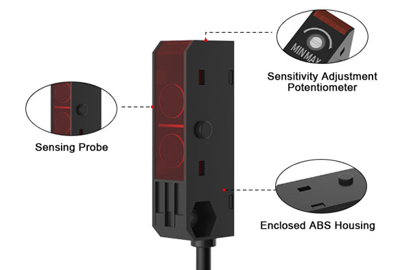 Infrared diffuse reflective photoelectric sensor