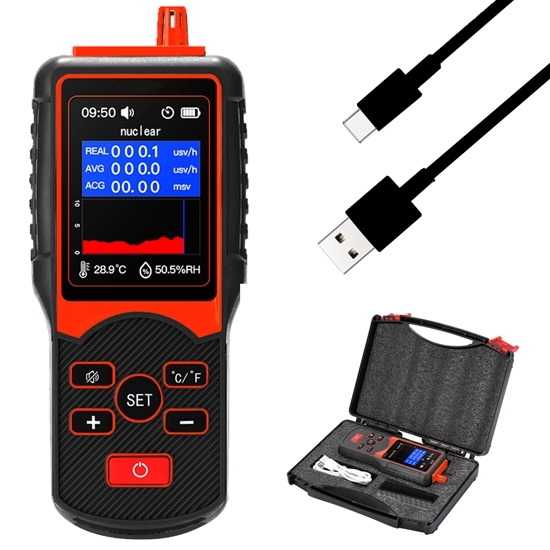 Portable Geiger Counter, Electromagnetic Nuclear Radiation Detector