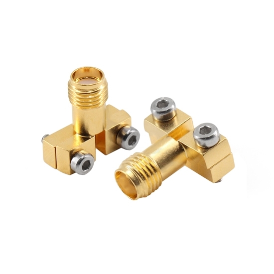 SMA Female RF Coaxial Connector, PCB Edge Mount