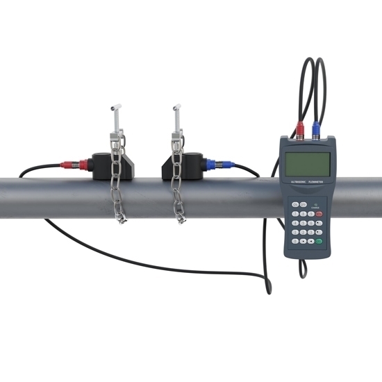 Portable Ultrasonic Flow Meter for Water, Clamp-On