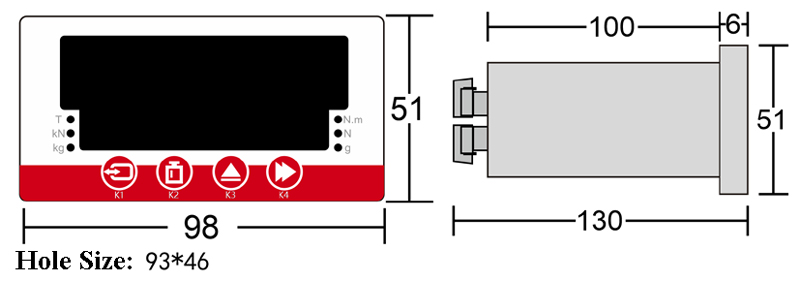 6 digit display controller dimension