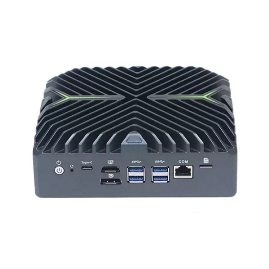 Small Fanless Industrial PC, Intel Core Ultra, DDR5, 8*2.5G LAN
