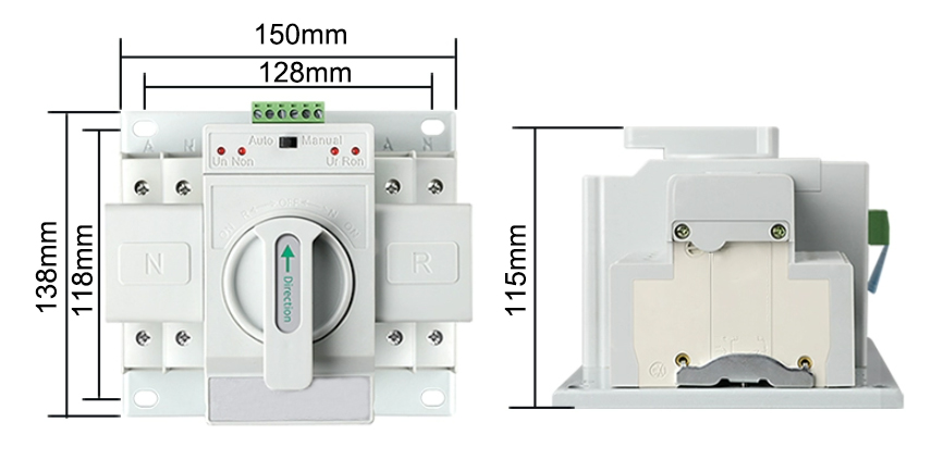 ATS single phase power control dimension