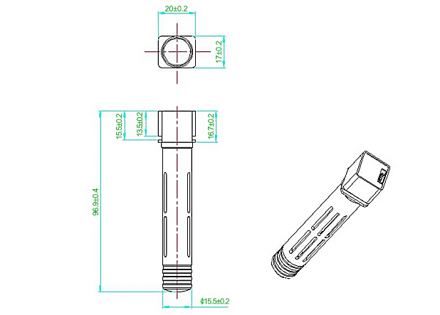 NDIR CO2 Gas Sensor dimension