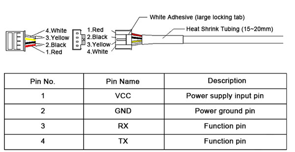 Small ultrasonic sensor wiring