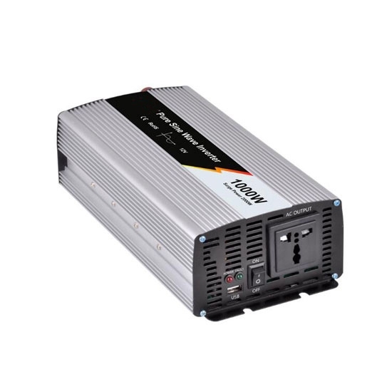 1000 Watt Pure Sine Wave Power Inverter, 12 Volt DC to 110 Volt AC