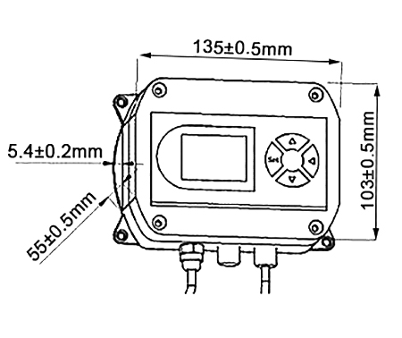 Industrial digital dew point transmitter size