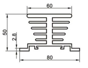 SSR-15A heat sink dimension