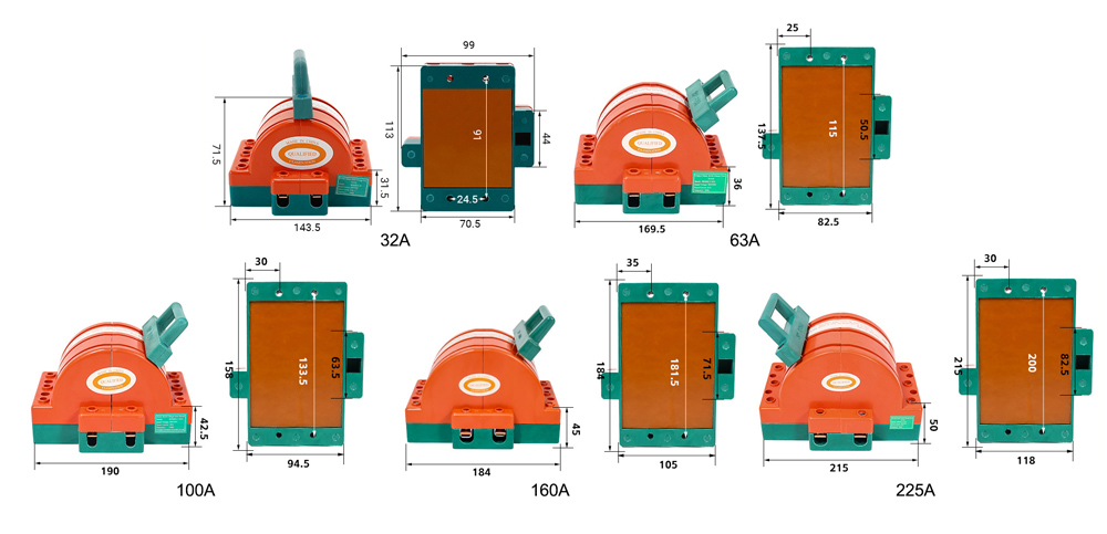 3 pole double throw knife switch dimensions