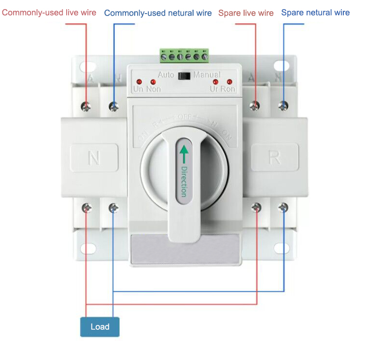 ATS single phase power control connection