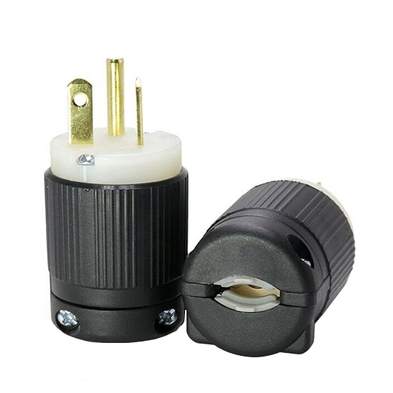 20A 125V Locking Plug, 2 Pole 3 Wire