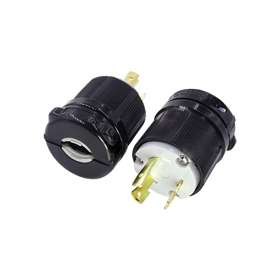 30A 250V Locking Plug, 2 Pole 3 Wire