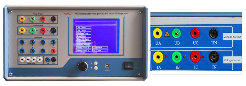 Protection relay test set feature