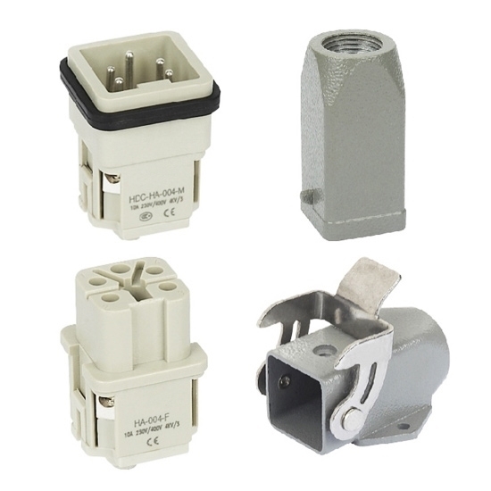 Heavy Duty Connector, 4 Pin, 250VAC / 10A
