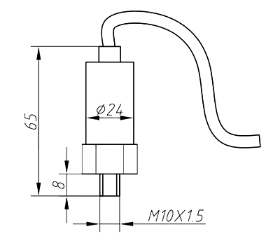 Accelerometer and vibration sensor dimension