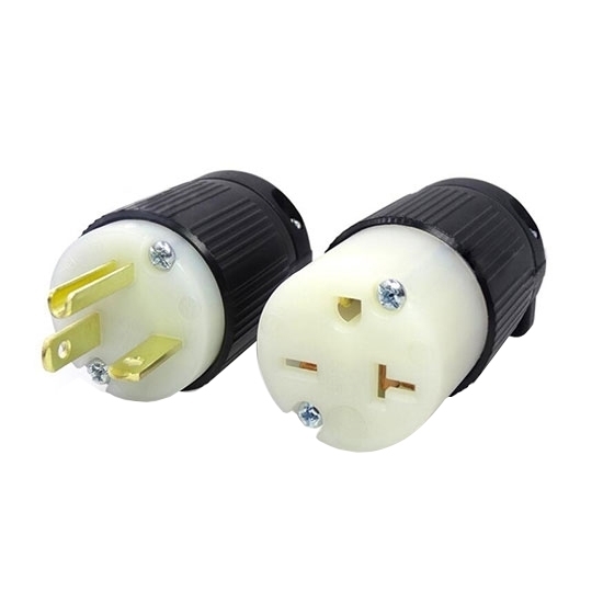 20A 250V Locking Plug, 2 Pole 3 Wire