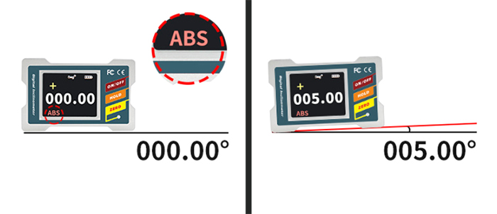 industrial digital inclinometer absolute mode