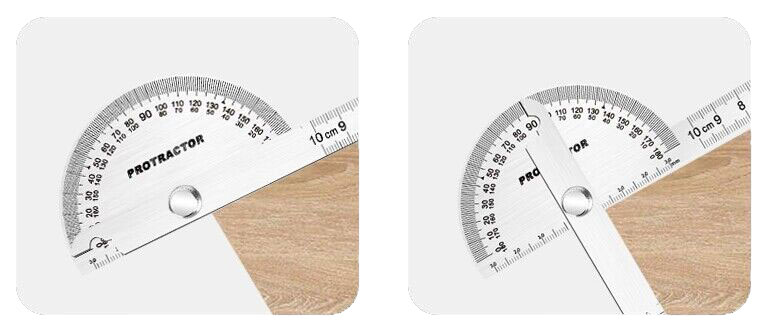 Angle protractor measuring method