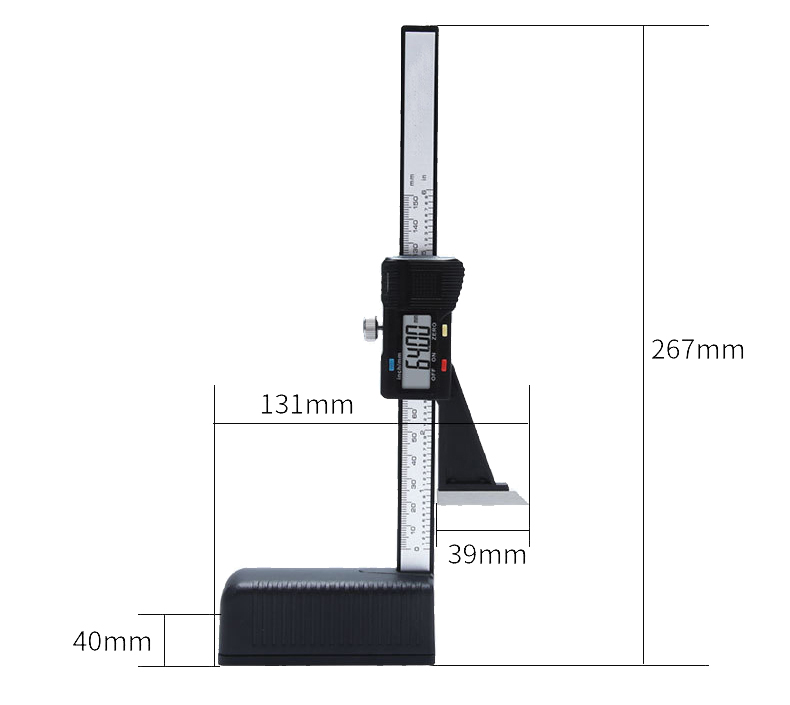 Dimension of 0-150mm digital height gauge