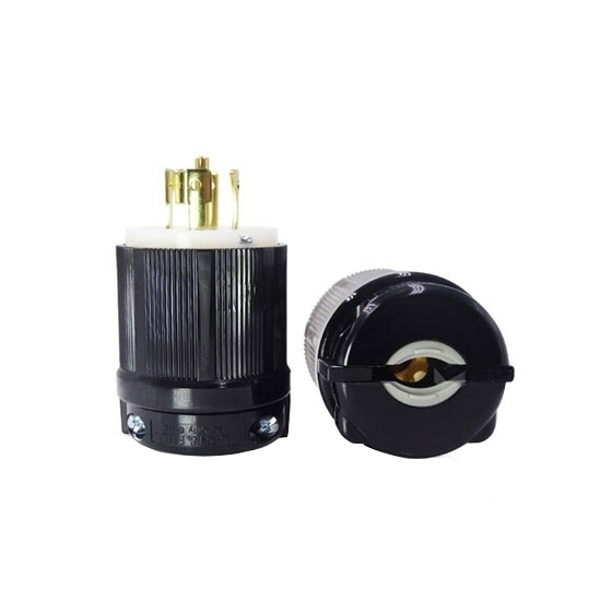 20A 277V/480V Locking Plug, 4 Pole 5 Wire