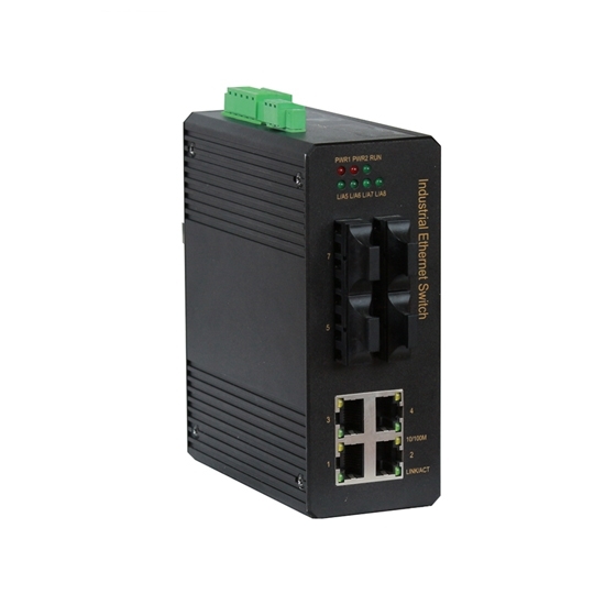 8 Port Unmanaged Industrial Switch, 10/100M, Din Rail