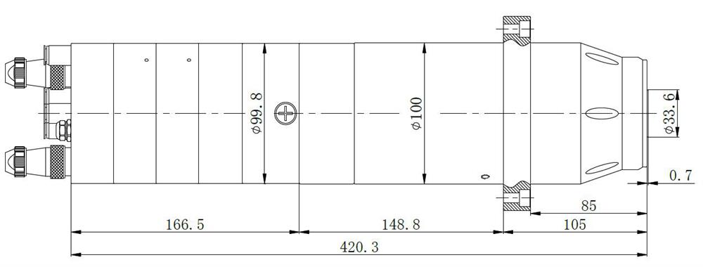 5500W ATC Spindle Dimension