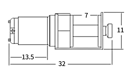 3000lbs electric winch dimension