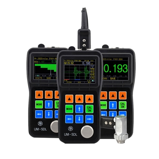 Digital A & B-Scan Ultrasonic Thickness Gauge, Metal/PVC/Pipe, Thru-Coating