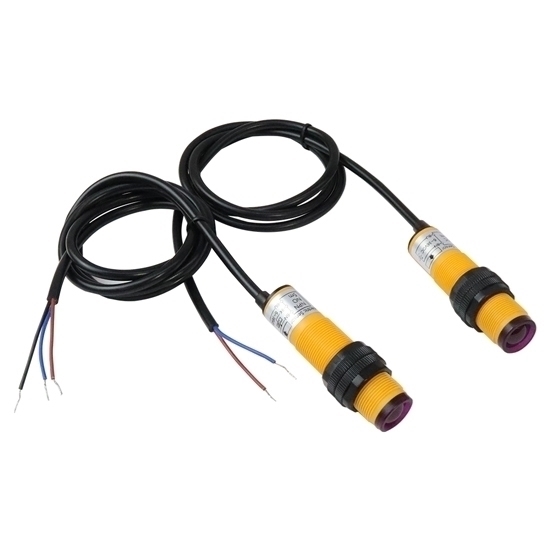 M18 Photoelectric Switch Sensor, Through Beam, DC 12V-24V, NPN, NO